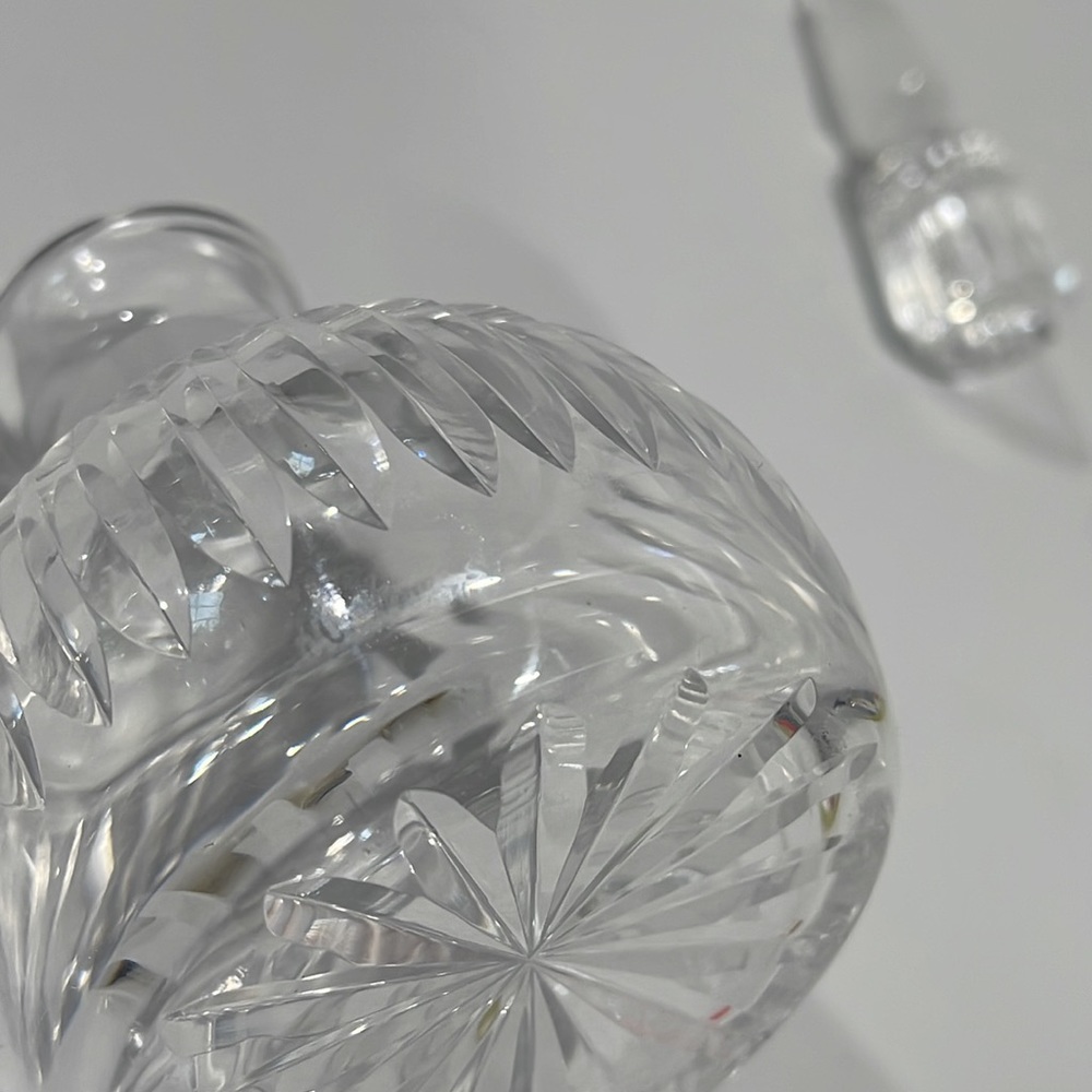 Vintage Waterford Vanity Crystal Perfume Bottle with Beveled Stopper Dauber - Picture 9 of 15